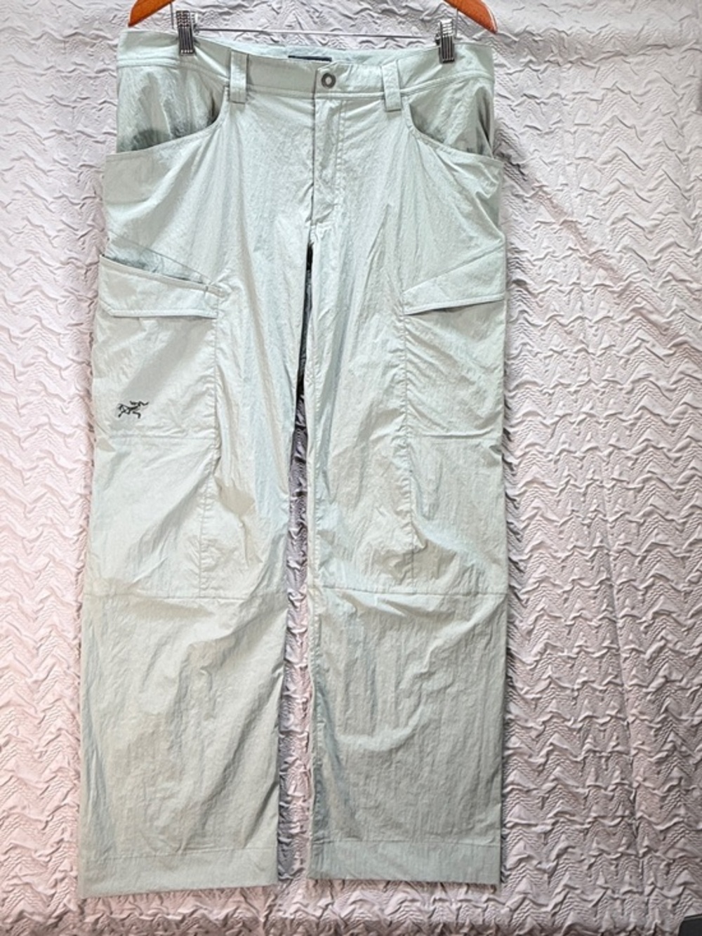 Arcteryx Rampart Mens 36x32 Lightweight Cargo Hiking Pants Sage Green Arc’teryx